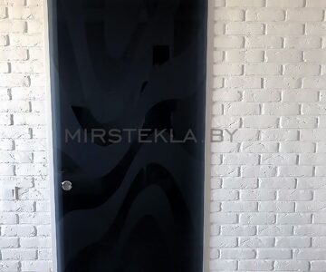 Раздвижная дверь, стекло закалённое графит 8мм с художественным матированием
